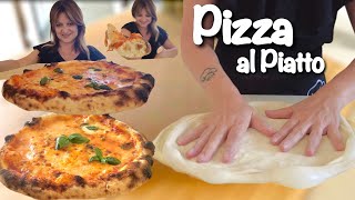 PIZZA AL PIATTO come in pizzeria con IMPASTO 1000 BOLLE senza impastare [upl. by Sral]