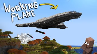 How I Made The COOLEST WORKING Space Ship  Plane In Minecraft Create  Valkyrien Skies [upl. by Lindgren]