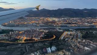 Aterrizaje en aeropuerto de Bilbao en un amanecer [upl. by Franciska]