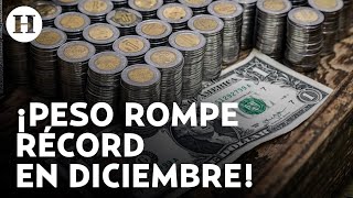 Peso mexicano alcanza cifra récord en diciembre al cotizarse en 1686 frente el dólar estadounidense [upl. by Norag]