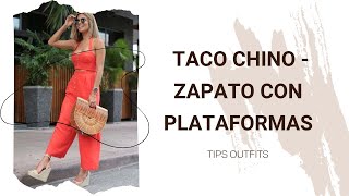 OUTFITS IDEAS 2024 Tacos chinos  zapatos con plataformas [upl. by Aydni12]