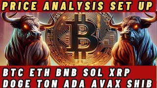 Price Analysis  BTC ETH BNB SOL XRP DOGE TON ADA AVAX SHIB [upl. by Elboa777]