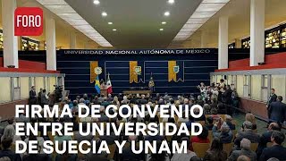 UNAM y Universidad de Gotemburgo de Suecia firman convenio  Paralelo 23 [upl. by Rugen]