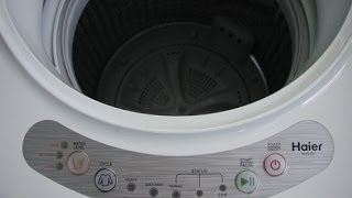 Washing Haier Portable Washer HLP21N Pulsator 1CubicFoot Portable Washer [upl. by Lowell230]