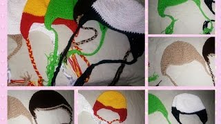 SENCILLOS GORROS A CROCHET CON OREJERAS PASO A PASO  Labores Angélika [upl. by Anaujal]