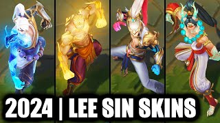 ALL LEE SIN SKINS SPOTLIGHT 2024  T1 Lee Sin Newest Skin  League of Legends [upl. by Anneh]