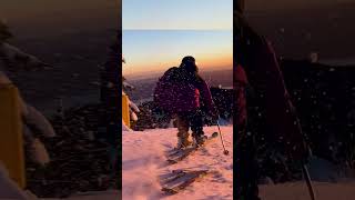 Cassie Sharpe Sunset Skiing at Mt Seymour North Vancouver [upl. by Tenom696]