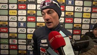 Yves Lampaert  Interview at the finish  Classic BruggeDe Panne 2023 [upl. by Ahcropal]