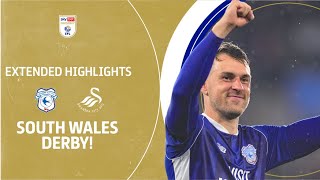 SOUTH WALES DERBY  Cardiff City v Swansea City extended highlights [upl. by Anatola854]