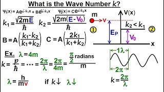 Physics  Ch 66 Ch 4 Quantum Mechanics Schrodinger Eqn 68 of 92 What is the Wave Number k [upl. by Malsi700]