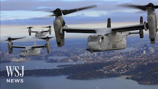 US Military Aircraft Crashes in Australia Killing Three Marines  WSJ News [upl. by Anirbus]