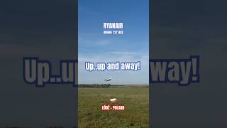 Ryanair takeoff 🛫 aviation ryanair boeing łódź poland airplane airport flight boeing737 [upl. by Siberson]