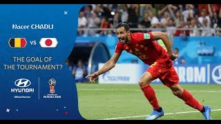 Nacer CHADLI goal vs Japan  2018 FIFA World Cup  Hyundai Goal of the Tournament Nominee [upl. by Ewold]