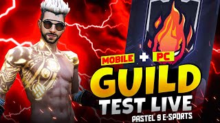 HARDEST GUILD TEST FF  FREE FIRE LIVE CUSTOM ROOM GIVEAWAY  FF LIVE TEAM CODE GIVEAWAY FF LIVE [upl. by Cairistiona]