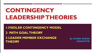 ContingencySituational Leadership Theories  Path Goal Theory  Fiedler Contingency Model ugcnet [upl. by Nitsej]