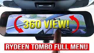 Tombo 360X Mirror Dash Cam Best Settings Rydeen 360View [upl. by Patrizius441]