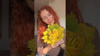 Őszi virágcsokor falevelekből 🌹🍂 DIY [upl. by Sollie414]