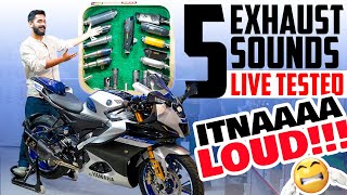 R15M Main HAYABUSA ka SOUND 😲😱 Delhi Markets Top 5 Exhaust Sounds LIVE TESTED 🏍️💥 [upl. by Lucretia]