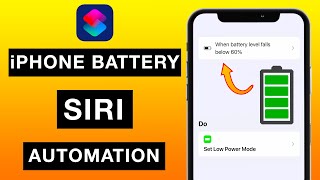 iPhone Siri Automation  Low Power Mode  Any Battery 🔋  Shorts [upl. by Stempson931]