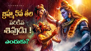 Why Lord Shiva Cut Brahmas Fitth Head In Telugu  Shiva Chopped Off Brahmas Head  LifeOrama [upl. by Yeslaehc]