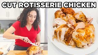 How to Cut a Rotisserie Chicken  No Wasted Meat [upl. by Bassett]