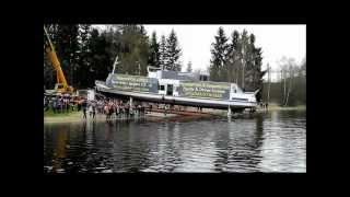 Stapellauf der Adalbert Stifter in den Moldaustausee 2012 [upl. by Evy507]