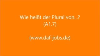 Artikel 17 Wie heißt der Plural von Beim Arzt [upl. by Petras]