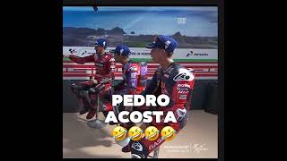 PEDRO ACOSTA 🤣🤣🤣🤣 pedroacosta acosta motogp indonesia indonesiangp motogp [upl. by Hgielar]