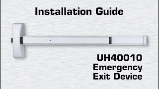 Universal Hardware Push Bar  RimPanic Exit Device Installation Video UH40010 [upl. by Adnema]