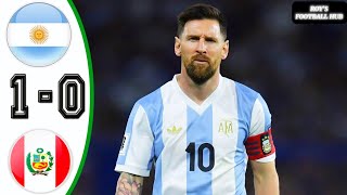 Argentina vs Peru 1  0 Highlights  World Cup Qualifiers 2026  ROYS FOOTBALL HUB [upl. by Pimbley]