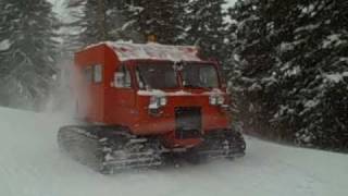 Cool DMC 1200 Snowcat passing Alta Cross Country skier me [upl. by Nnahtebazile261]