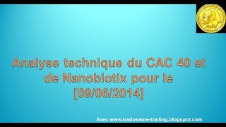 Analyse technique du CAC 40 et Nanobiotix  Apprendre le Trading et Ichimoku 06062014 [upl. by Ahsile186]