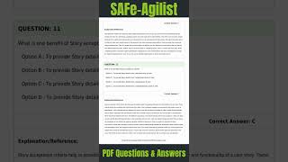 Leading SAFe 60 Agilist Exam Questions  Scrum SAFeAgilist Exam [upl. by Einnaf507]