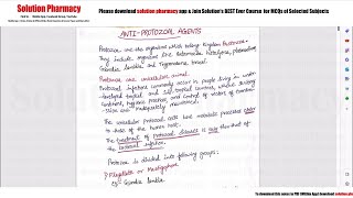 Topic 64 Antiprotozoal Agents  Introduction Mechanism of Action History amp Uses  Medichem 03 [upl. by Normak141]