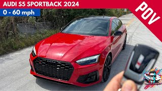 AUDI S5 SPORTBACK 2024  EXHAUST SOUND amp 060 POV4K [upl. by Feltie]