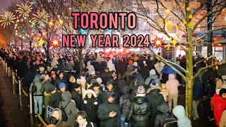 2024 Toronto New Year’s Eve FIREWORKS Celebration Countdown January 1 2024 [upl. by Babb]