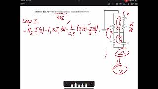 Exercise 13 Perform mesh analysis of circuit shown below using Kirchoffs voltage law [upl. by Fauver]