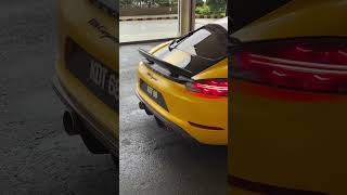 2019 Porsche 718 Cayman GT4 startup and idle [upl. by Codding]