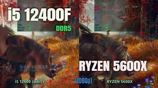 i5 12400 ddr5 vs Ryzen 5 5600x [upl. by Winn]