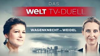 Statement zum InterviewDuell von Sahra Wagenknecht und Alice Weidel weltnachrichtensender [upl. by Aiki231]