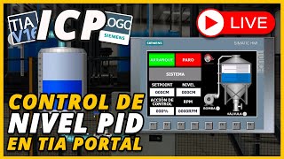 CONTROL de NIVEL PID mediante TIA PORTAL en un S71200 [upl. by Sudnak]