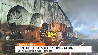 Fire Destroys WellKnown Pennsylvania Dairy Operation [upl. by Nilla964]