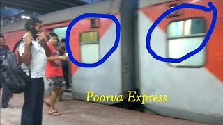 POORVA EXPRESS  Bathroom Window Open in Sleeper class Indian Railways [upl. by Yarehs]