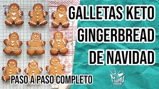 🎄GALLETAS KETO DE NAVIDAD GINGERBREAD COOKIES  GINGERBREAD SIN GLUTEN SIN AZUCAR  Manu Echeverri [upl. by Demaria]