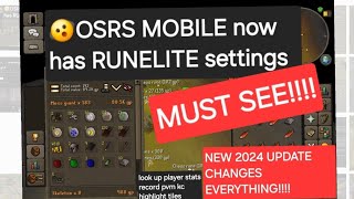 🤯NEW OSRS UPDATE CHANGES EVERYTHING RUNELITE plug ins on mobile 2024 old school runescape [upl. by Sells]