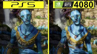 Avatar Frontiers of Pandora PS5 vs PC RTX 4080 Graphics Comparison ubisoftpartner [upl. by Lered458]