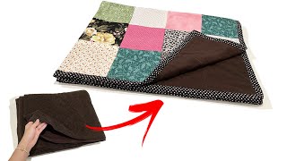 Recycle old blankets into new one Easy sewing project for beginners [upl. by Eicaj672]