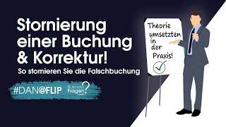 Korrekturbuchung durchführen  Stornierung einer Buchung  FalschbuchungBuchungssatz korrigieren [upl. by Leodora]