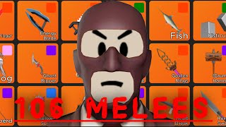 Roblox Arsenal  Backstabbing with EVERY MELEE that i own [upl. by Adekan]