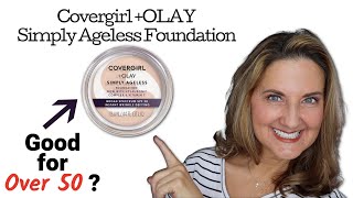 Covergirl Olay Simply Ageless Cream Foundation Review for Over 50  5 Days of FoundationDay 5 [upl. by Tterej]